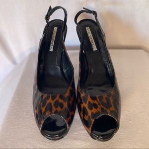 Via Spiga Tortoise Slingback Heels